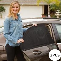 2pcs Cortinas De Sol Para Coche Protección Contra Mosquitos Malla De Repelente De Sol Visera UV Para Ventanas Lateral Material De Tela Estándar - details 2