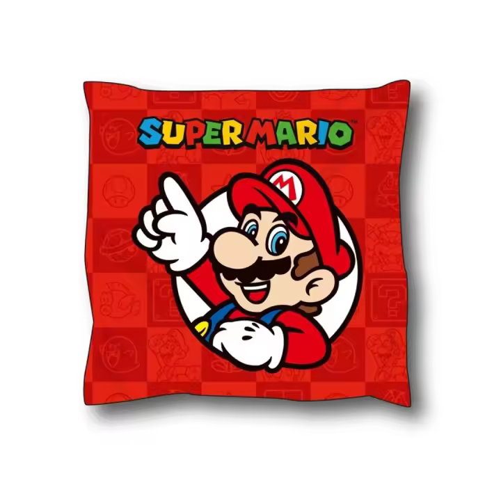 NInetendo Súper Mario Bros Cojín Decorativo Only Mario Bros 40x40cm Diseño Exclusivo - Licencia oficial - 1