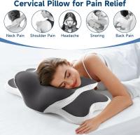 Almohada Cervical de Espuma Viscoelastica Memory Almohada Orthopedic para Soporte de Cuello Almohadas Ergonómico para Dormir de Lado y Boca Arriba 65*40*14/10cm - details 2