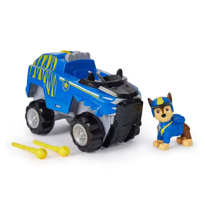 SPIN MASTER - PATRULLA CANINA - Pack Figura Chase Jungle Pups y Vehículo Tiger Lanza Proyectiles - Patrulla Canina Juguetes - 6067758 - Juguetes Niños +3 Años Regalo Niño +3 Años  - 1