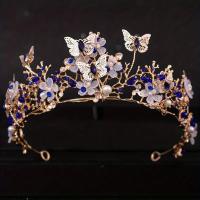 Diadema De Boda Hecha a Mano Con Perlas Y Rhinestones Diseño Floral Con Mariposa Accesorio Para El Cabello Regalo De Novia - details 2