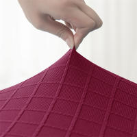 Cubierta De Silla De Comedor Jacquard Universal Talla Elástica Protector De Asiento De Color Sólido Para Boda Hotel Hogar - details 6