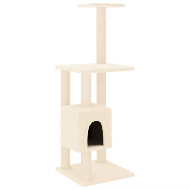 Rascador para Gatos con postes de crema de isal 104 cm - 1