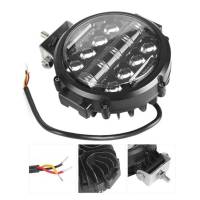 Luz LED Redonda De 7 Pulgadas 60W Para Offroad Faro Trabajo Barra LED Super Brillante Con Soporte De Montaje Ajustable Luz Diurna - details 1