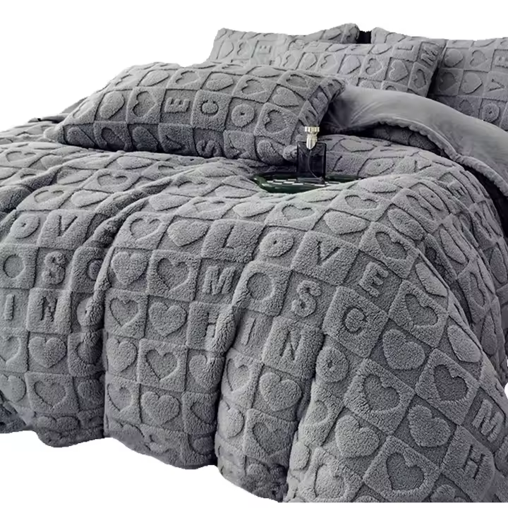 SHANN - Edredón Borrego con Funda de Cojin - Edredón Nódico Invierno Cálido y suave con Relleno de Micro Fibra Poliéster, Edredón Reversible Franle y Sherpa-Edredon Invierno para Cama, Edredon manta con relleno por dentro - 1