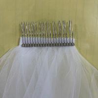 Velo De Boda Corto Y Barato Con Peine 2 Capas Estilo Corte Simples Accesorios De Novia Para Mujeres - details 3
