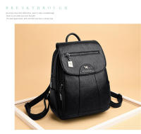 Mochila De Cuero Suave Para Mujer En 5 Colores Bolsa De Hombro Vintage Casual Viaje Mochila De Escuela Bolsa Para Damas - details 19