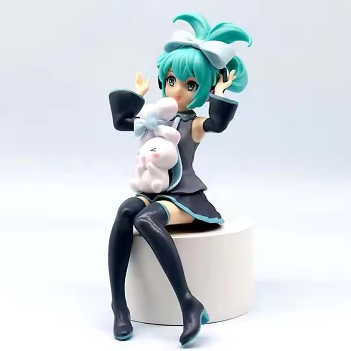 Figura De Colección Anime Hatsune Miku X Cinnamoroll 17CM Decoración Kawaii Regalo Para Niños Modelo De Acción Unisex - 1