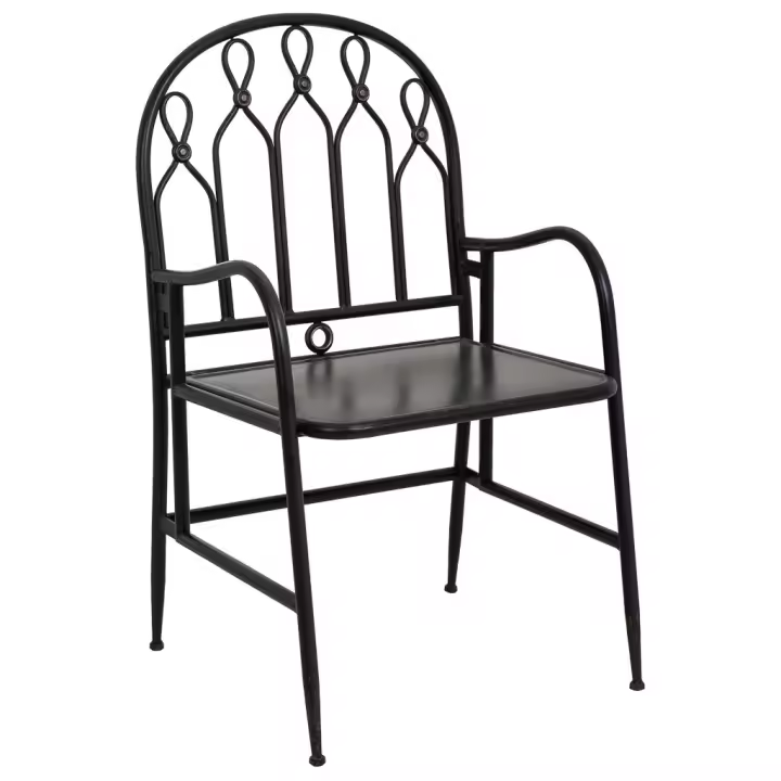 WANDERLUST DECO Silla de Comedor Negra de Metal 55x56x96h Cm - Diseño Moderno y Resistente - 1