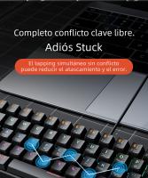Teclado Mecánico Mini MUCAI MKA610 RGB USB Switch Rojo 61 Teclas Cableado Para Computadora Portátil Teclado Puro Negro - details 7