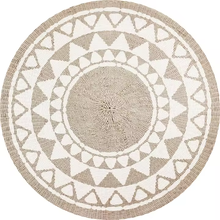 VINILIKO, set de 4 individuales de vinilo Khamba Rattan  4u-[Diam] 40 cm - 1