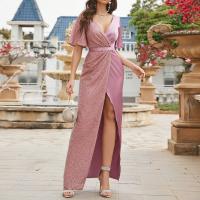 Vestido De Encaje Con Mangas Mariposa Y Cuello Plunging Unithorse Vestido Elegante De Largo Con Decoración De Lentejuelas Para Mujer - details 5