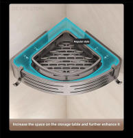 Estante De Esquina Para Baño 1-2PCS Con Gancho De Plástico Y Barra De Toalla Aluminio Espacial Sin Perforar Soporte De Almacenamiento Para Ducha Organizador De Baño - details 5