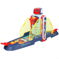 COLORBABY - Mini canasta baloncesto infantil, 2 jugadores, juego de mesa, basket electrónico, con marcadores y lanzadores, 2 niveles, control de volumen y tiempo, incluye 6 pelotas - details 0