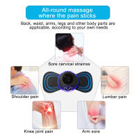 Juego De 2/3/4 Piezas Masajeador Eléctrico Inteligente De 8 Modos Y 19 Niveles De Intensidad Para Cuello Estimulador Muscular EMS Herramientas De Masaje Por Pulso Parche Cervical - details 9