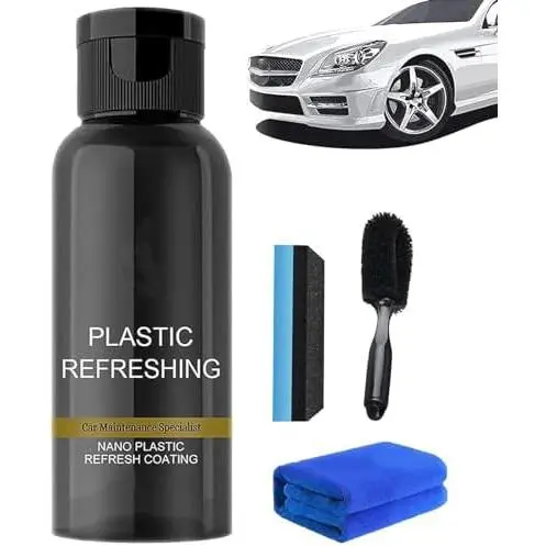 Agente de recubrimiento revitalizante de plástico, refrescante de plástico, agente de recubrimiento revitalizante de plástico, agente de restauración de revestimiento de plástico para automóviles (50 ml-1 unidad) - 1