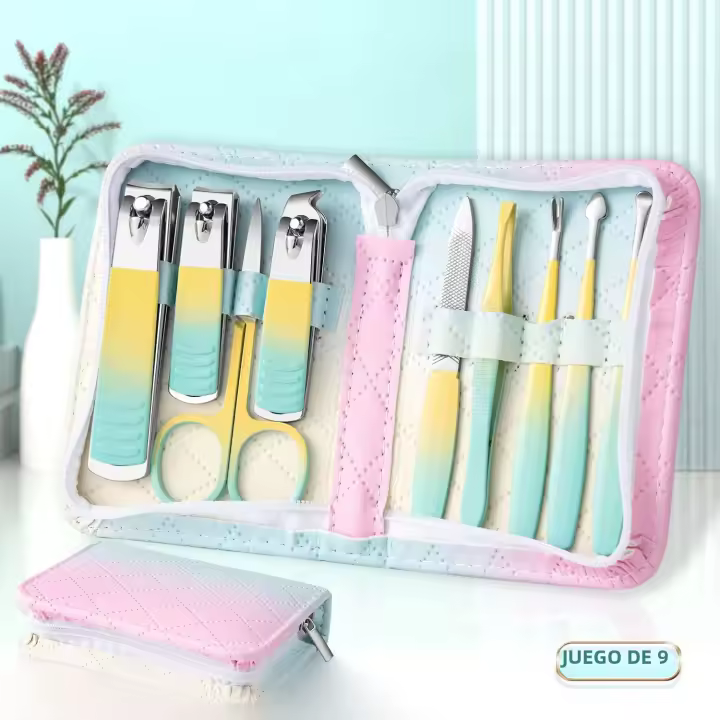 Juego De 9 Tijeras Para Uñas De Alta Calidad Para Hombres Y Mujeres Herramientas De Pedicura Importadas De Acero Inoxidable - 1