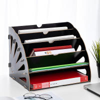 Organizador Vertical De Papel De Madera Multi-capa Soporte Para Archivos Horizontal Y Vertical Estantería De Almacenamiento De Documentos A4 Para Oficina Y Escuela - details 11