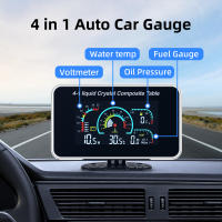 Medidor De Nivel De Combustible Y Presión Del Aceite Para Coche Con Sensor De Nivel De Combustible Y Temperatura Del Agua 4 En 1 Digital LCD 12V24V - details 2