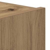 Mueble de TV vidaXL con luces LED Roble Artesanal 80x35x31 cm - details 6