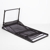 Aktive - Mesa plegable exterior, 120x60x60/70 cm, color negro, ajustable en altura, topes antideslizantes, asa de transporte, cierre de seguridad, incluye red auxiliar desmontable, peso soportado 30 kg, mesas de camping, playa y jardín - details 6
