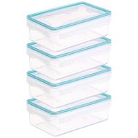 Pro Navidad® Set 8 Piezas envases herméticos de plástico para almacenamiento de alimentos (4 envases, 4 tapas) Fiambreras para alimentos, para cocina, despensa, microondas y congelador - SIN BPA - details 2