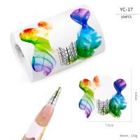100pcs Formas De Uñas Artísticas Para Gel UV Extensión De Acrílico Estampado Francés Herramienta De Manicura Stencil Adhesivo Creativo Y Conveniente Para Uso Profesional O Doméstico - details 20