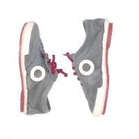 ARO_ ZAPATILLAS JOANETA NET EN PIEL SERRAJE GRIS, CON VELCRO Y CORDONES ELASTICOS - details 2