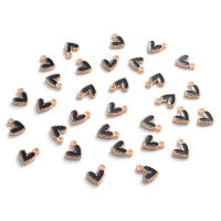 iYOE 30pcs Charms De Corazón Enamel Colorido 8.5x9mm Pendantes Para Joyería DIY Hebillas Pulseras Collares Manualidades - details 13