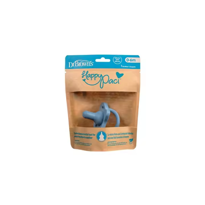 DR. BROWN'S Chupete Todo Silicona HappyPaci 0-6 meses Azul ✅ Entrega 24/72h - 1