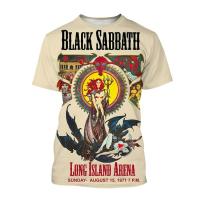 Camiseta Estampada De Black Sabbath Estilo Hip Hop Para Hombres Y Mujeres Moda Verano O Collar Y2K Top Casual Corta - details 5