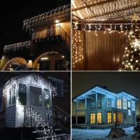 Curtain Lights LED Faeiry 4x0.6m Para Decoración De Jardín Y Patio Luz De Calle Exterior Para Fiesta De Navidad Instalación Sencilla - details 11