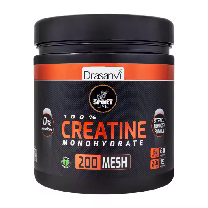 Drasanvi - Creatina 200 mesh Sport Live 300 g - 100% Creatina monohidrato - 1