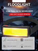 Lámpara De Cabeza LED Portátil Nueva Actualización Con Batería Integrada De 1200mah COB Lámpara Frontal USB-C Recargable Impermeable Linterna Para Camping Y Pesca - details 7