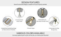 Bolso Bandolera para Mujer de 3 Compartimentos Grandes Bolso de Hombro Pequeño de Cuero PU - details 2
