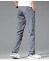 Pantalones Casuales Ultrafinos Para Hombre Verano Algodón De Seda Con Elasticidad Alta Secado Rápido Pantalones Rectos Negocios Estilo Coreano - details 11