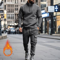Conjunto Deportivo Casual Para Hombres Verano Otoño Invierno Con Cierre De Cremallera Y Veludo Tejido De Poliéster Talla S a XXXL - details 171