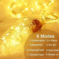 Luz De Enredadera De 300 LED Para Cortina Control Remoto USB Impermeable 8 Modos Para Decoración De Navidad Boda Fiesta - details 7