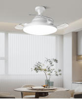 Lámpara De Techo LED Con Ventilador Oculto E27 Para Sala De Estar Cocina Garaje Con Control Remoto Y Blades Retráctiles Fuente De Alimentación DC - details 15