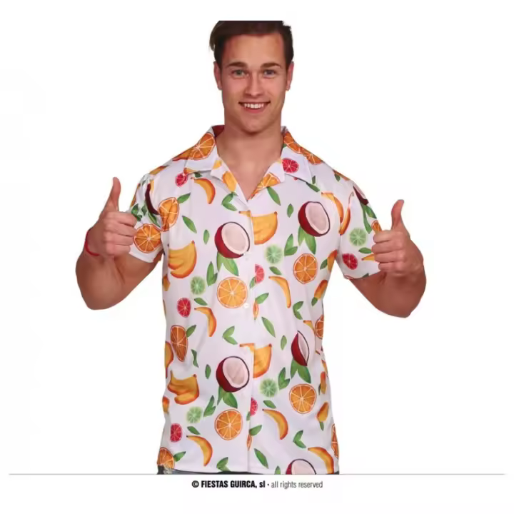 Guirca Camisa Hawaiana de Frutas para Mujer - 1