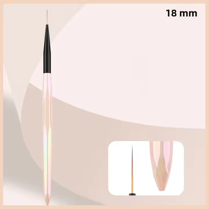 Pincel De Uñas Con Mango Aurora Para Dibujar Líneas Rayas Pintura Flor Herramientas De Manicura Art Pen Brush Para Arte De Uñas - 1