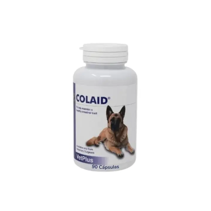 VETPLUS - Colaid (90 Cápsulas) - Antidiarreico y Regulador Intestinal para Perros - 1