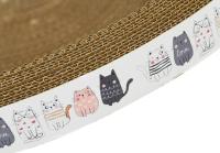 Alfombrilla De Rascado Para Gatos Ovalada De Cartón Corrugado Cama De Gatos Resistente Al Desgaste Juguete Para Uñas Pine Wood - details 8