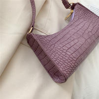 Bolso De Hombro Retro Con Patrón De Cocodrilo Para Mujer En Cuero PU Bolso De Bocina Estilo Francés Bolso De Mano Casual Monedero Tote - details 23