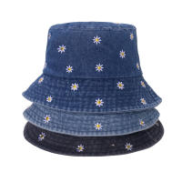 Gorro De Barroco De Algodón Con Bordado De Margarita Para Mujer Gorro De Pescador De Verano Protección Solar Para Exteriores Regalo Casual Con Patrón Floral - details 0