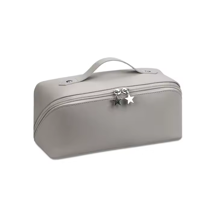Bolsa De Cosméticos Para Mujer Elegante De Cuero PU Organizador De Maquillaje Y Aseo Para Viaje Pouch Colgante Tote De Viaje - 1