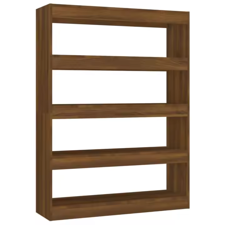 vidaXL Estantería/divisor de espacios 100x30x135 cm Blanco, Negro, Roble Sonoma Mueble Almacenaje Estantería para Oficina, Estudio, Dormitorio Estantería/Librería/ mueble de Almacenamiento - 1