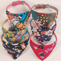 Collar De Gato PU Cuero Ajustable Con Bandana Accesorios Para Perros Pequeños Y Puppies Collar De Cuello Trigon Para Mascotas - details 1