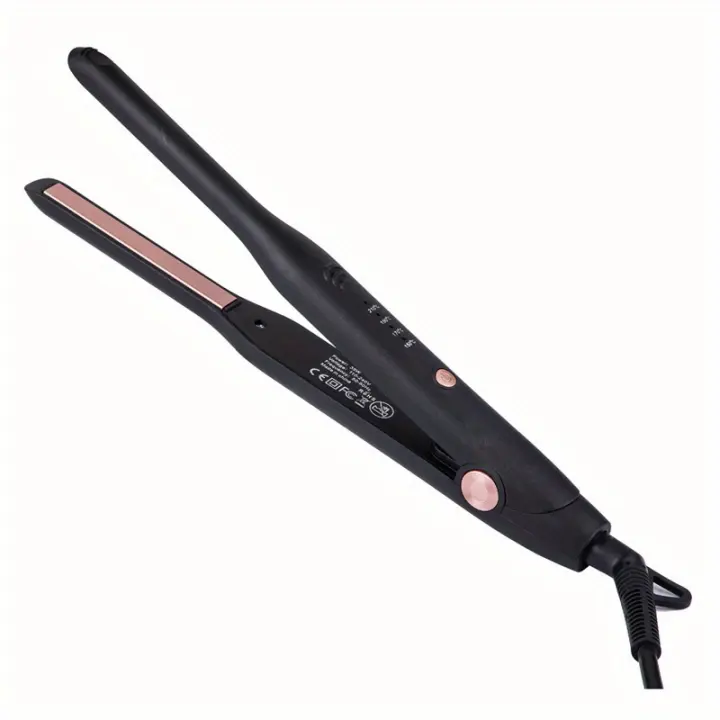 Plancha de pelo estrecha para hombres y mujeres, rizador de pelo eléctrico de doble propósito, 2 en 1 - 1