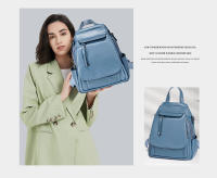 Mochila Pequeña De Cuero Zency Para Mujer Con Muchos Bolsillos Y Cubierta De Flap Antirrobo Bolso De Hombro De Moda - details 2